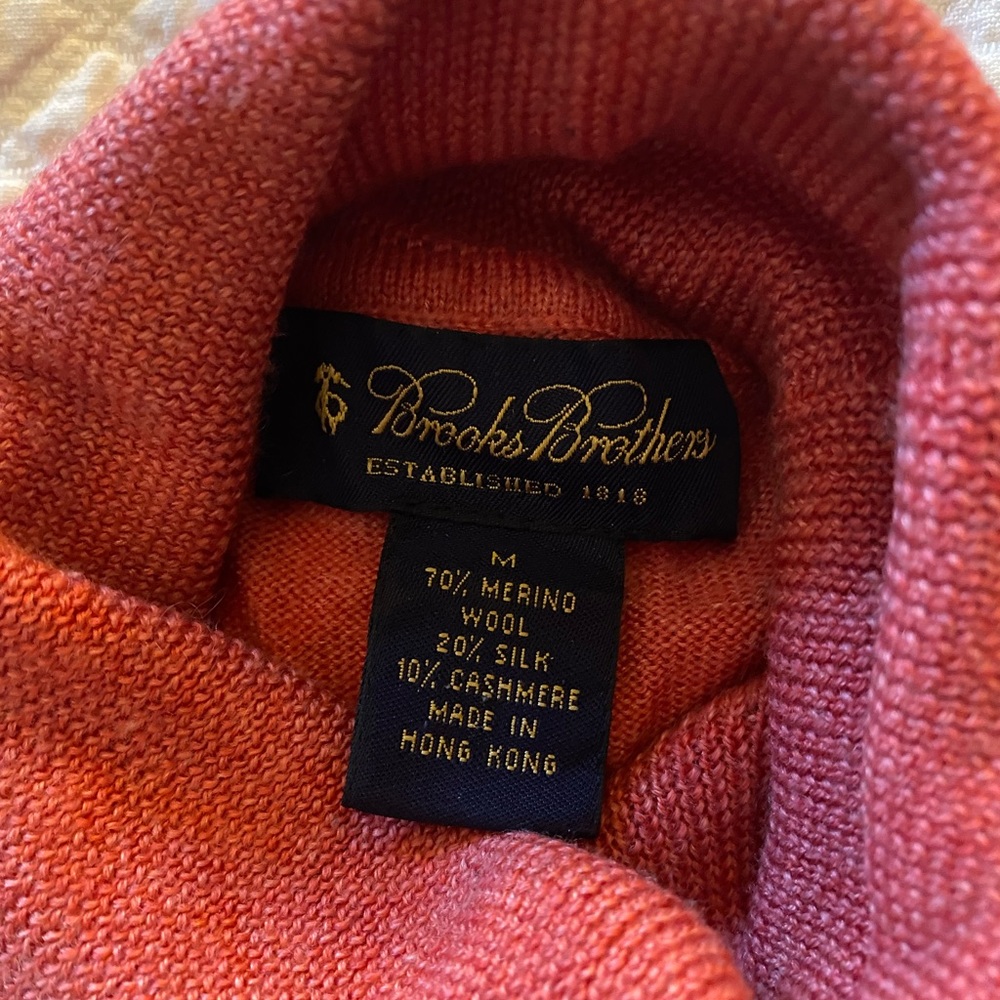 Brooks brothers marked pink merino turtleneck M